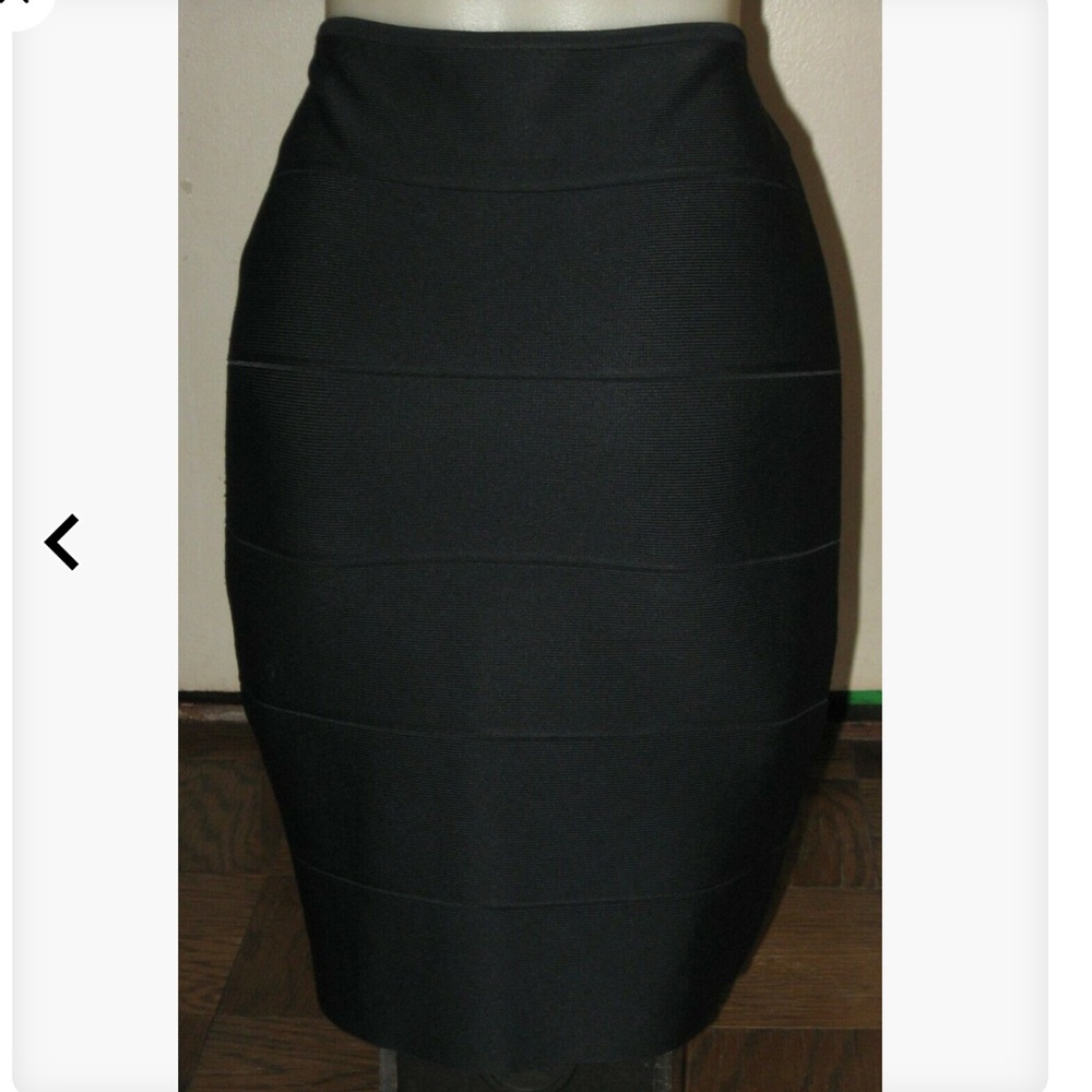 Herve Leger black bandage bodycon skirt - Picture 3 of 11